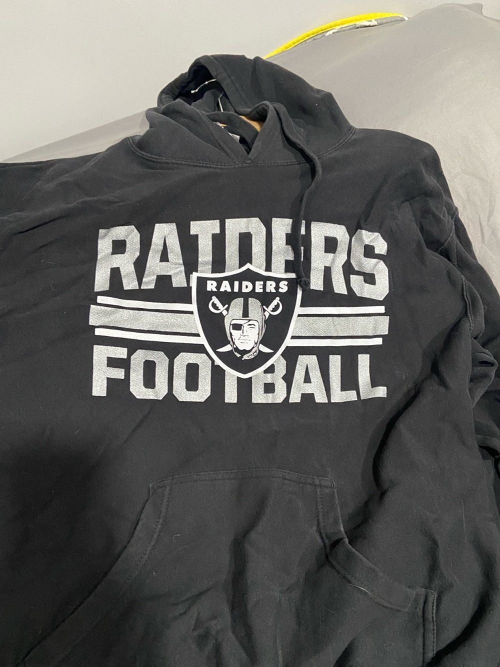 Riders by Lee Black Hoodie with White Raiders Football Logo